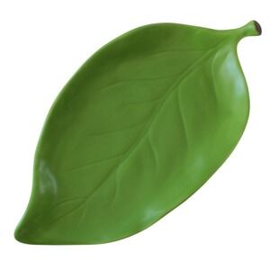 Barbara Eigen Lemon Leaf Serving Dish Williams Sonoma Green Ceramic 2012